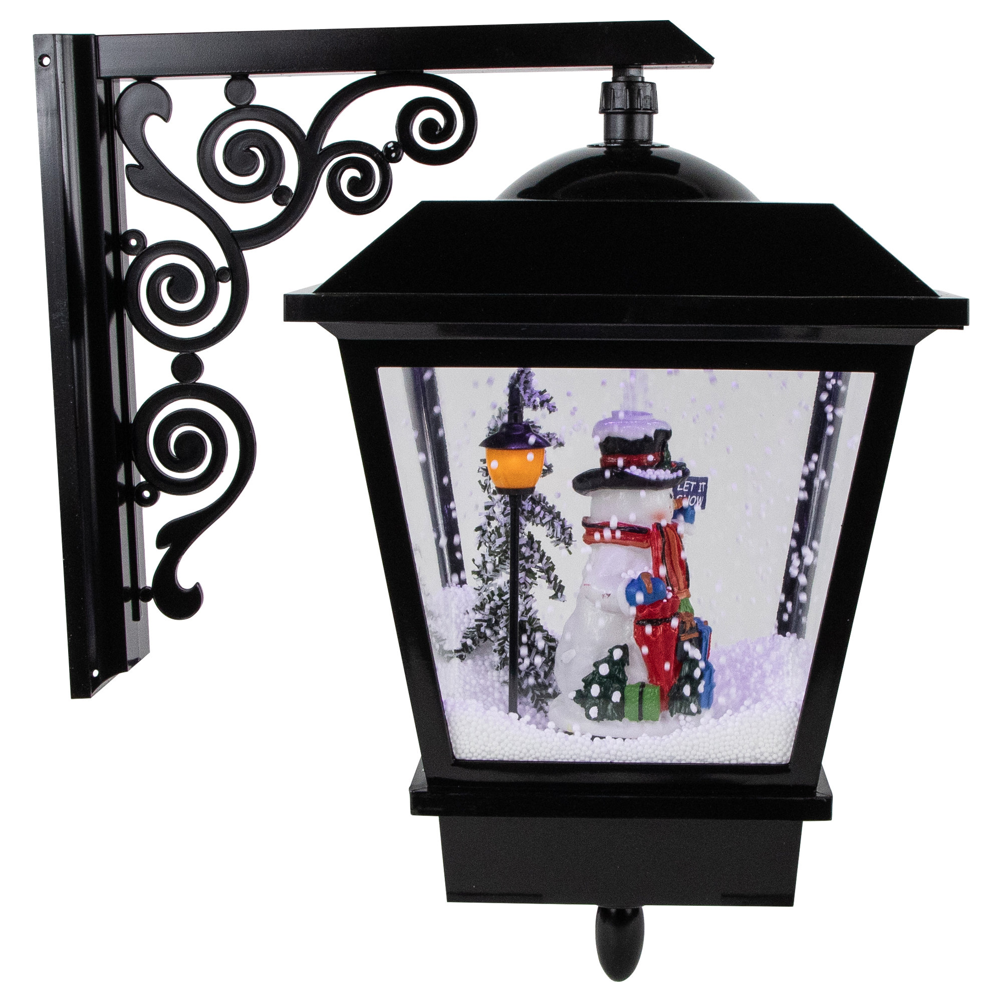 Northlight Seasonal Lighted And Musical Wall Mounted Snowing Christmas